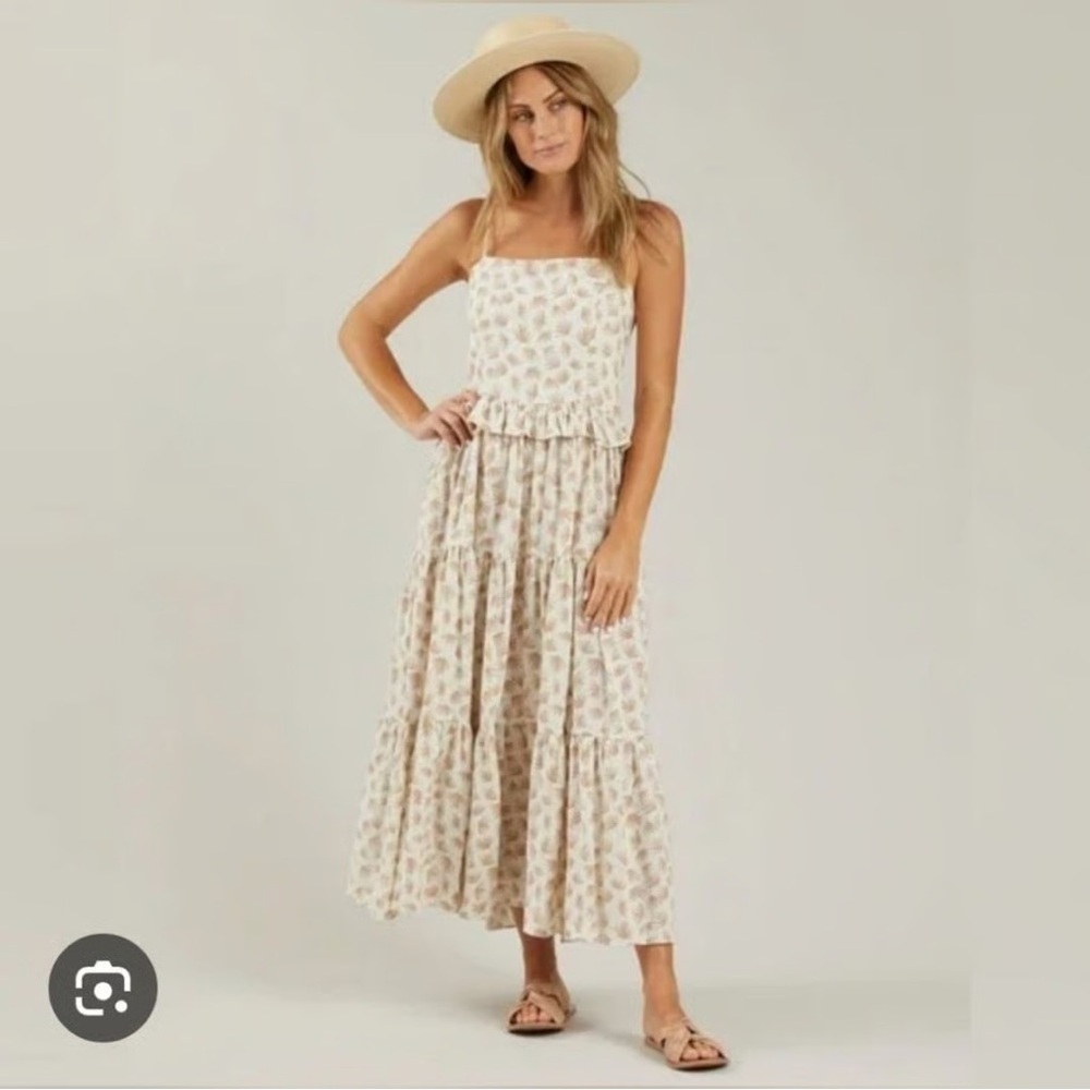 Rylee + Cru aubrey dress || palm - M